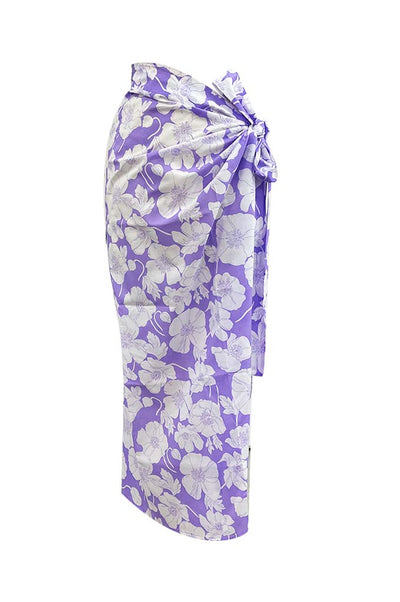 Purple Printed Pareo Pouch