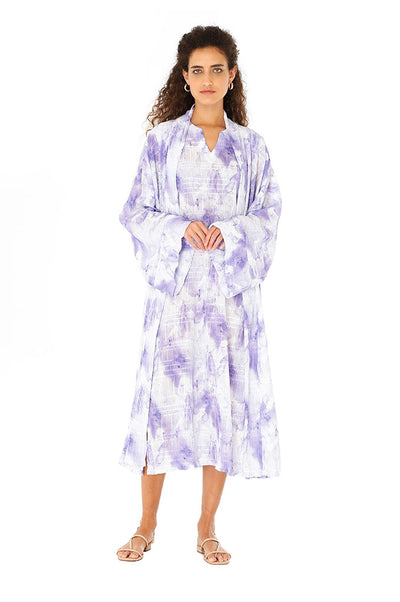 Gardenia Purple Kimono Set