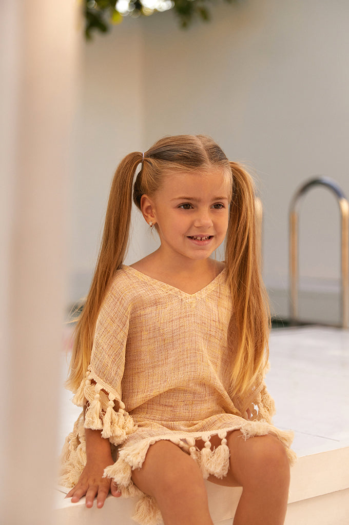 Cream Tassle Dress Lb