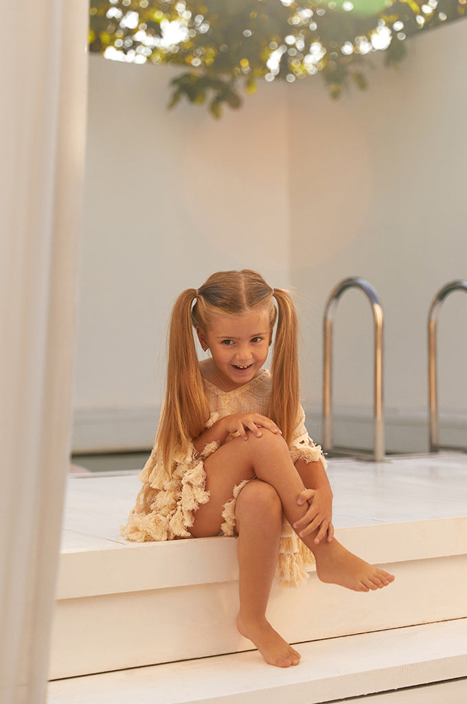 Cream Tassle Dress Lb