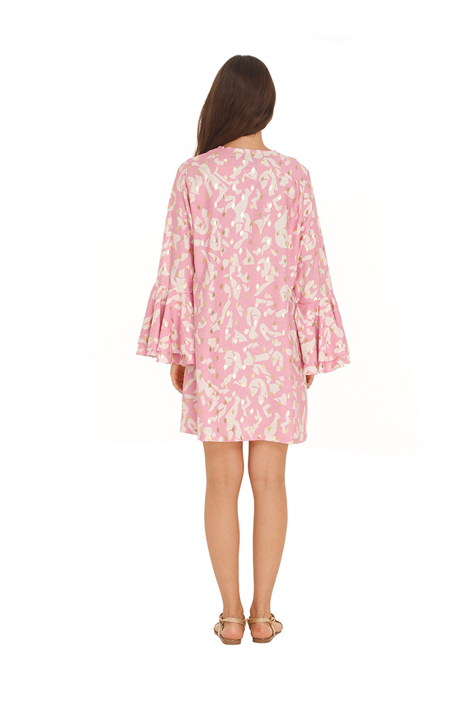 Pink Bella Ruffle Dress Mini