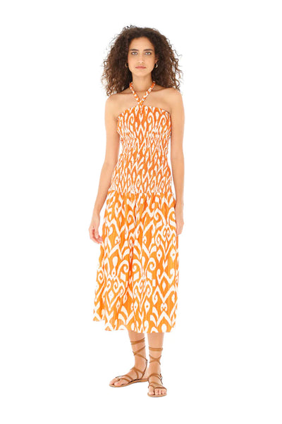 Orange Linden Halter Dress