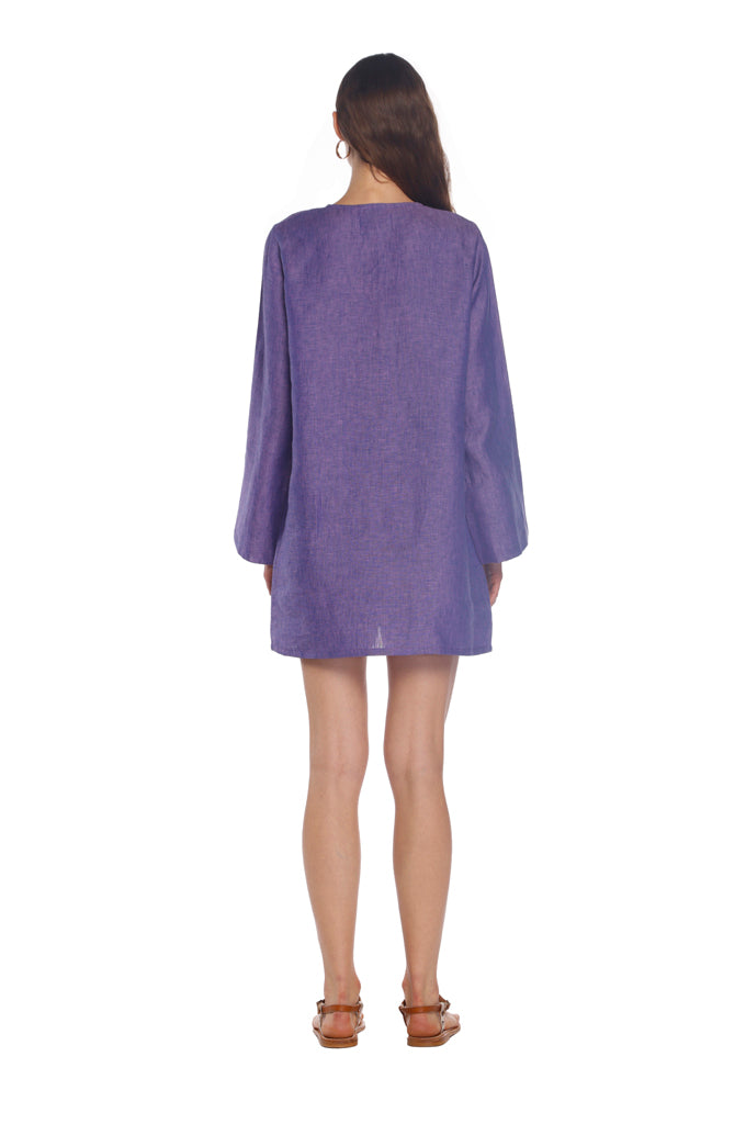 Purple Linen Tie Tunic