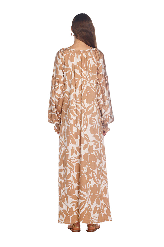 Costa Brown Balloon Kaftan