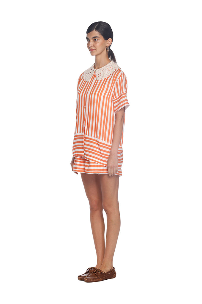 Orange Raya Shorts Sleeve Shirt