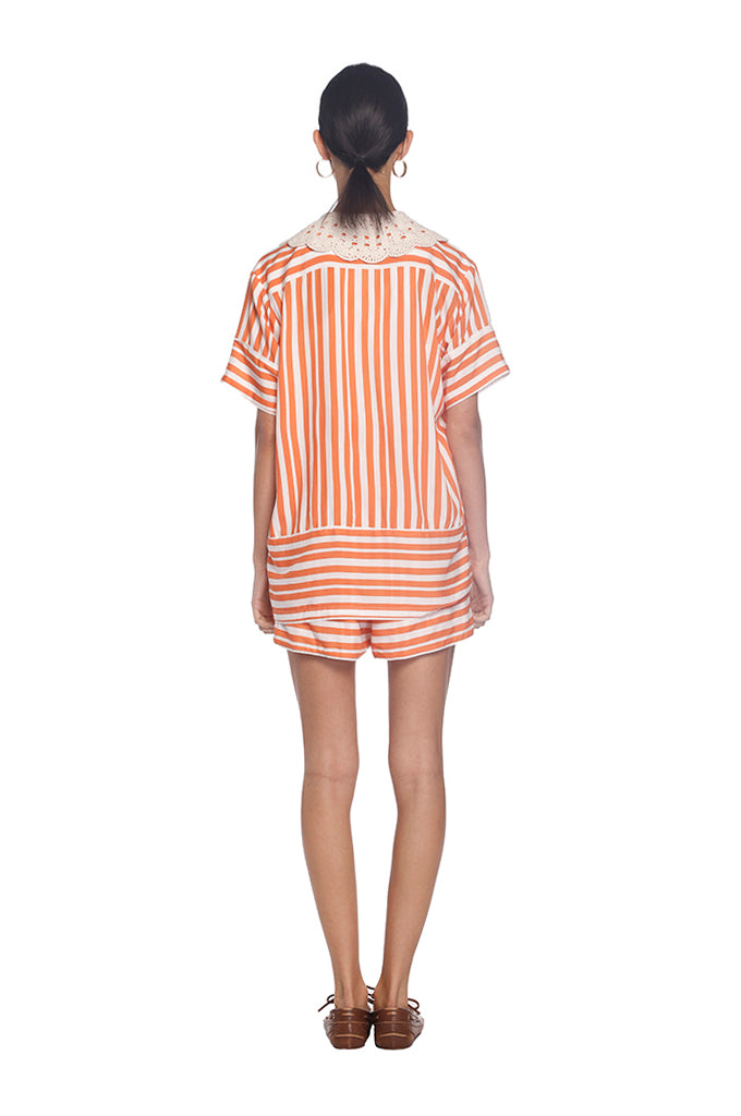 Orange Raya Shorts Sleeve Shirt