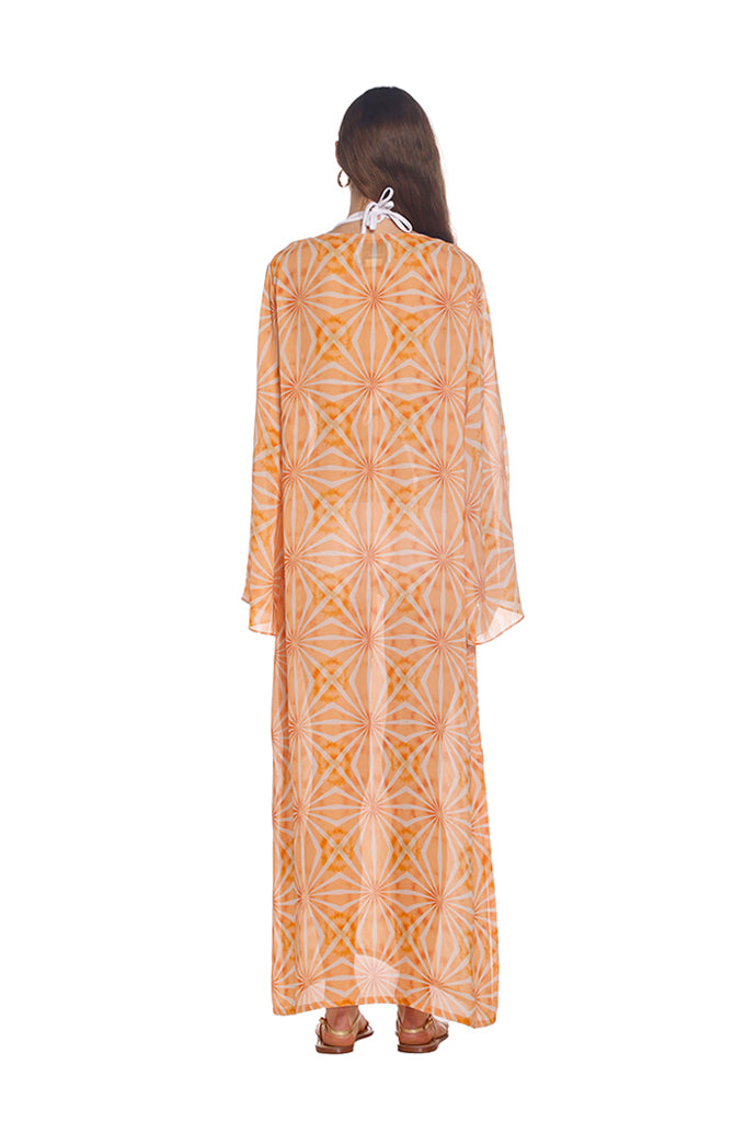 Orange Geometric Kaftan