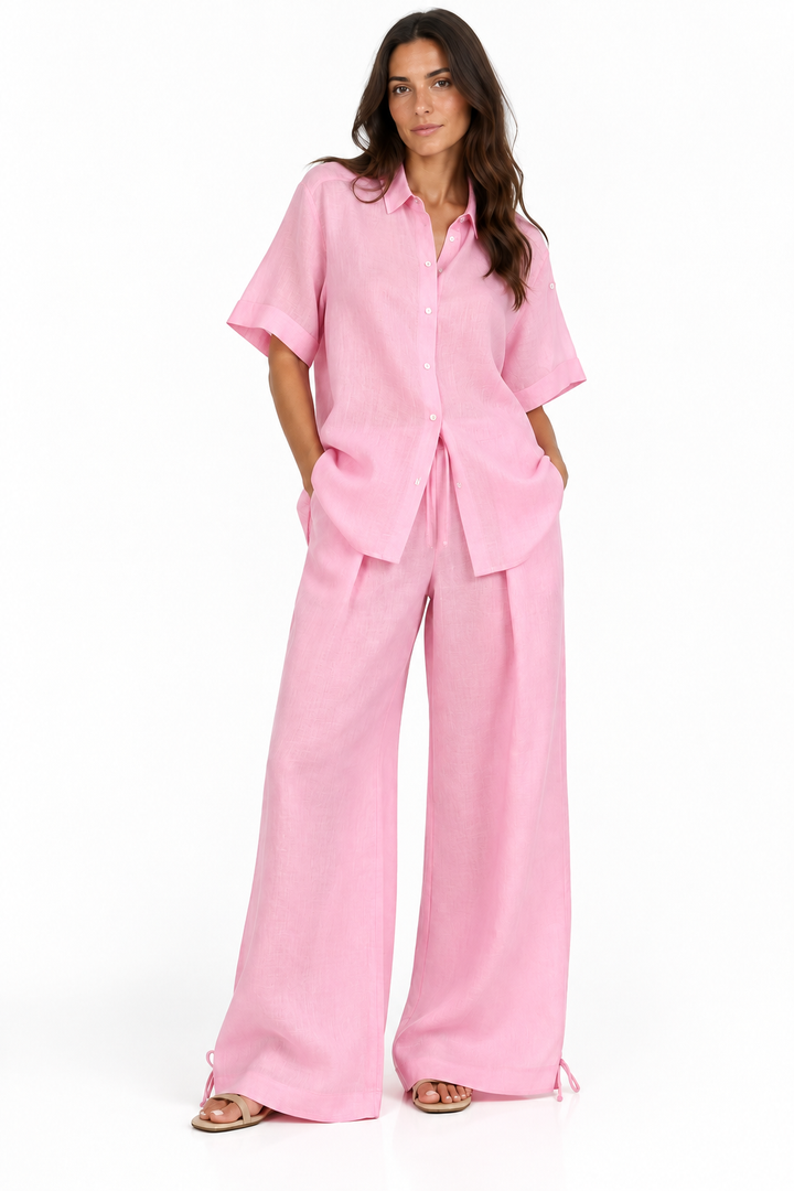 Pink Linen Joud Set
