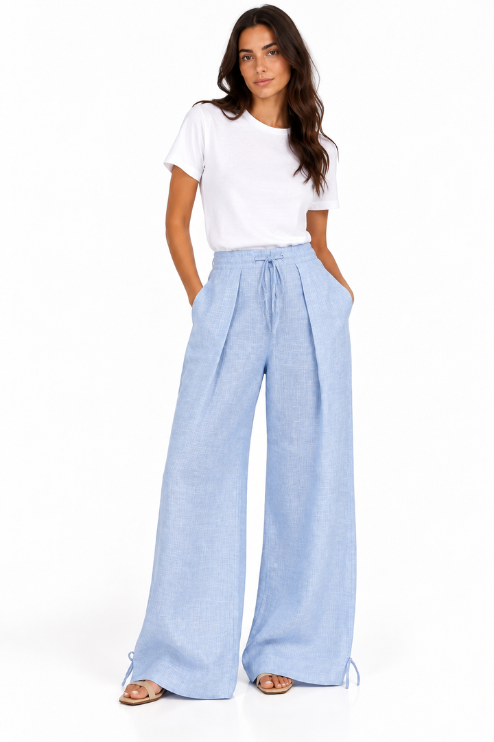 Blue Linen Joud Set