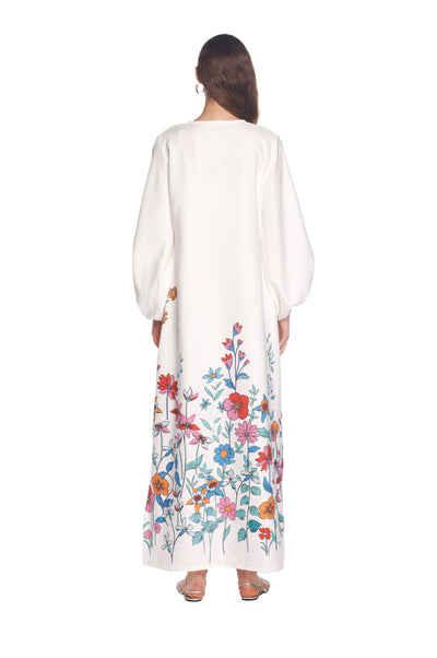 White Hibiscus Tuscan Kaftan