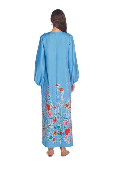 Blue Hibiscus Tuscan Kaftan