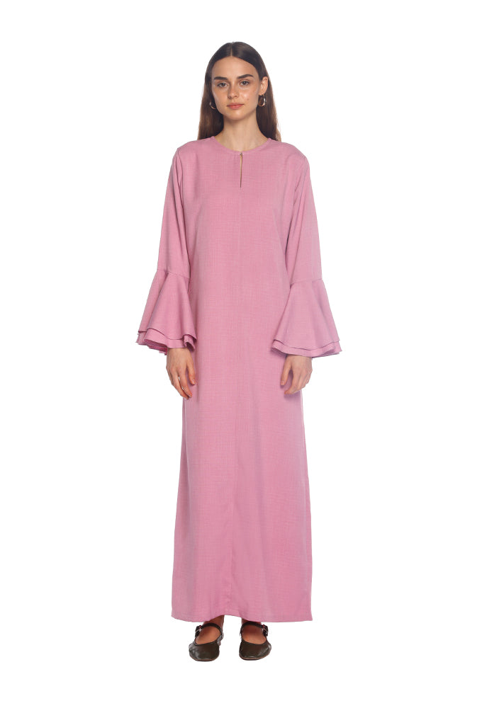 Pink Ruffle Kaftan