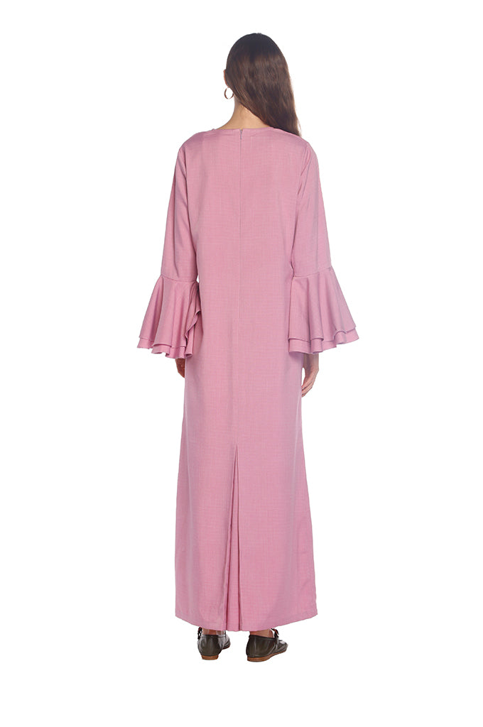 Pink Ruffle Kaftan