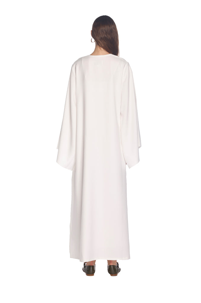 White Hibiscus Moza Kaftan