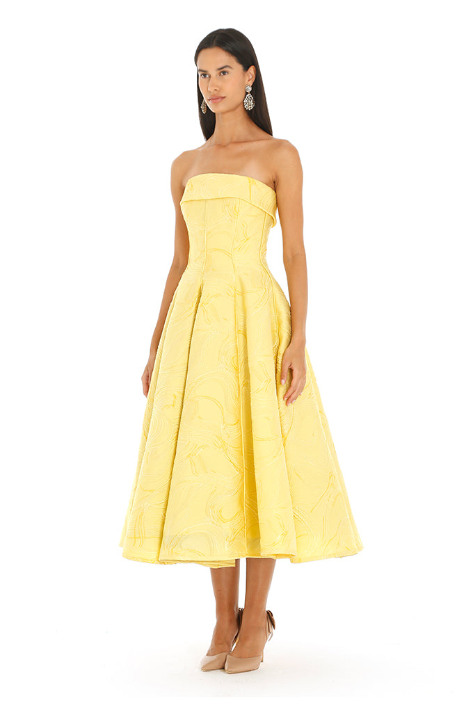 Canary Yellow Midi Gown