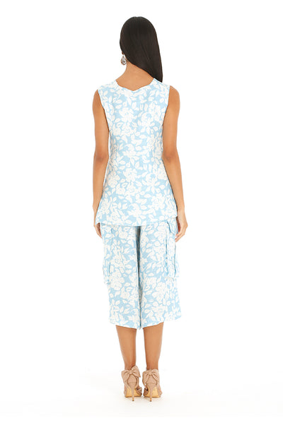 Blue Lilly Tie Tunic