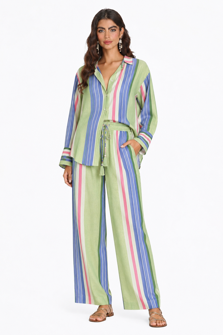 Green Columbia Striped Pants