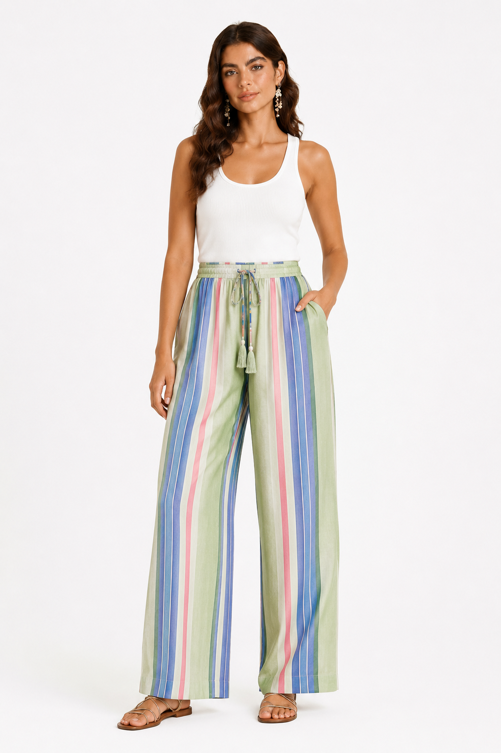 Green Columbia Striped Pants