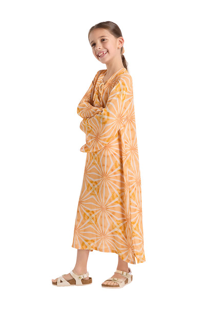 Orange Geometric Kaftan Lb