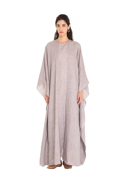 Grey Royal Two Piece Kaftan