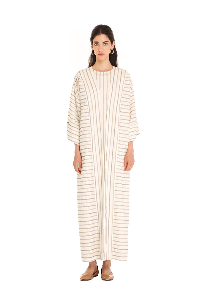 Grey Striped Isabella Kaftan