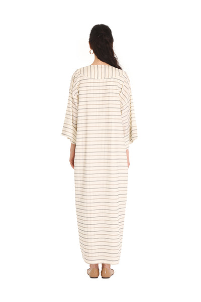 Grey Striped Isabella Kaftan