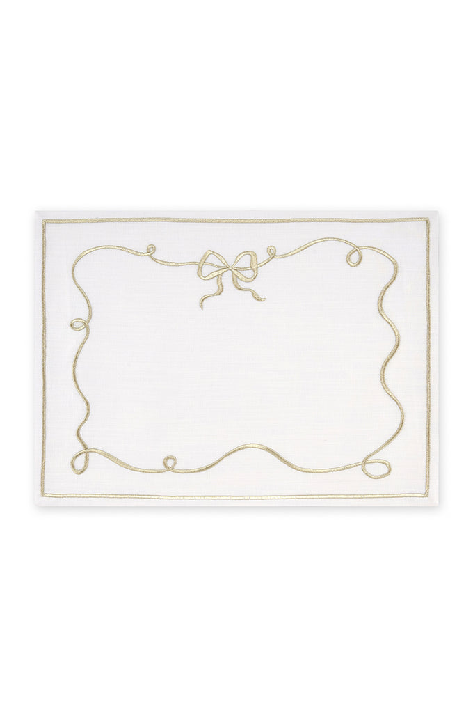 Gold Bow Charm Placemat - Single