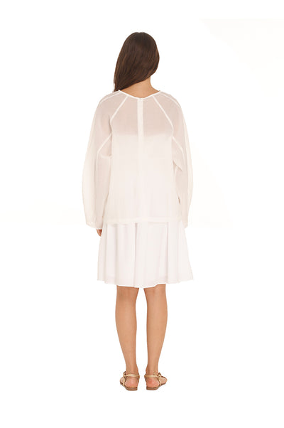 White Olivia Poplin Skirt