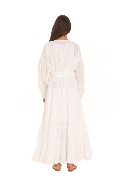 White Olivia Poplin Dress