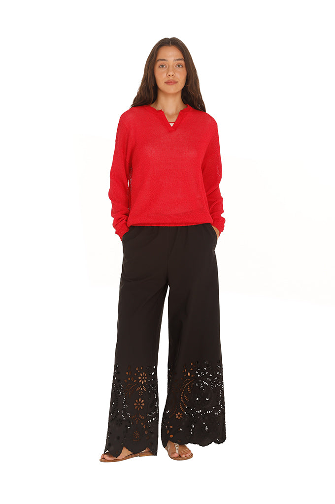 Olivia Red Knit Sweater