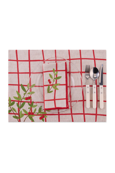 Red Amore Placemats - Set of 6