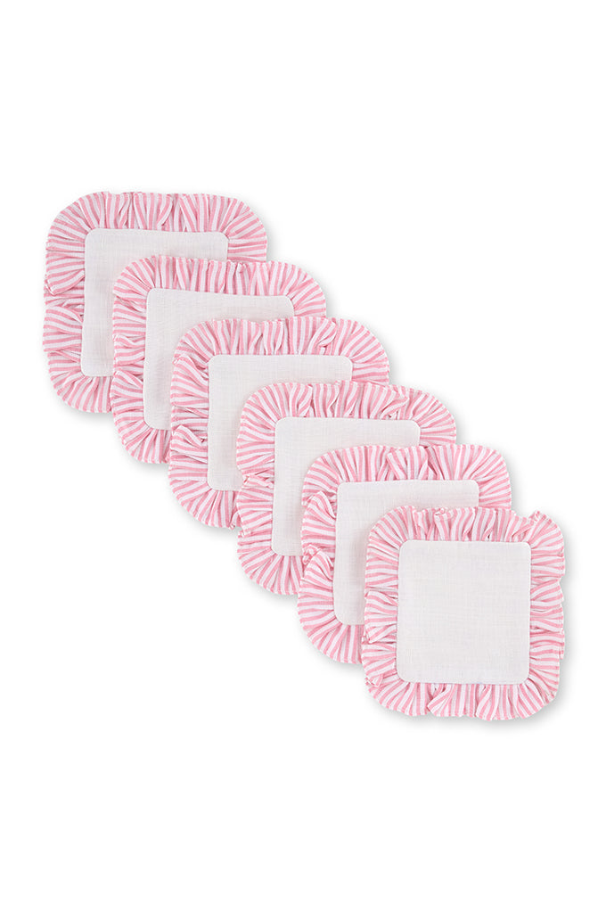 Pink Ruffle Coaster - Set