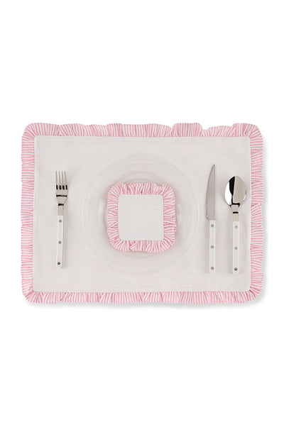 Pink Ruffle Placemat - Single