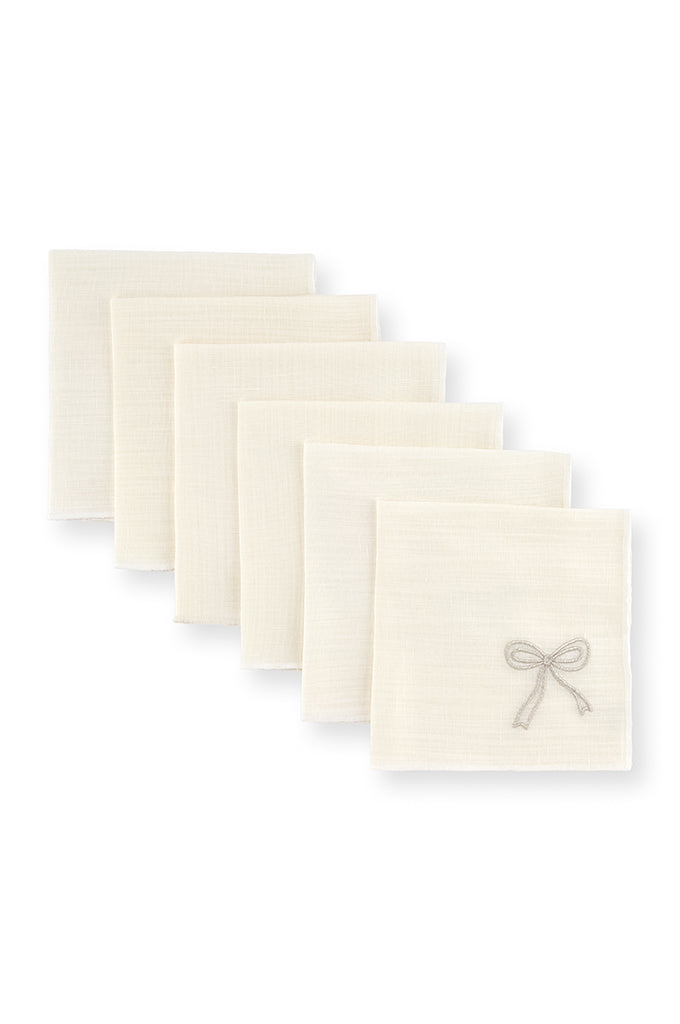 Silver Jollie Bow Napkin - Set