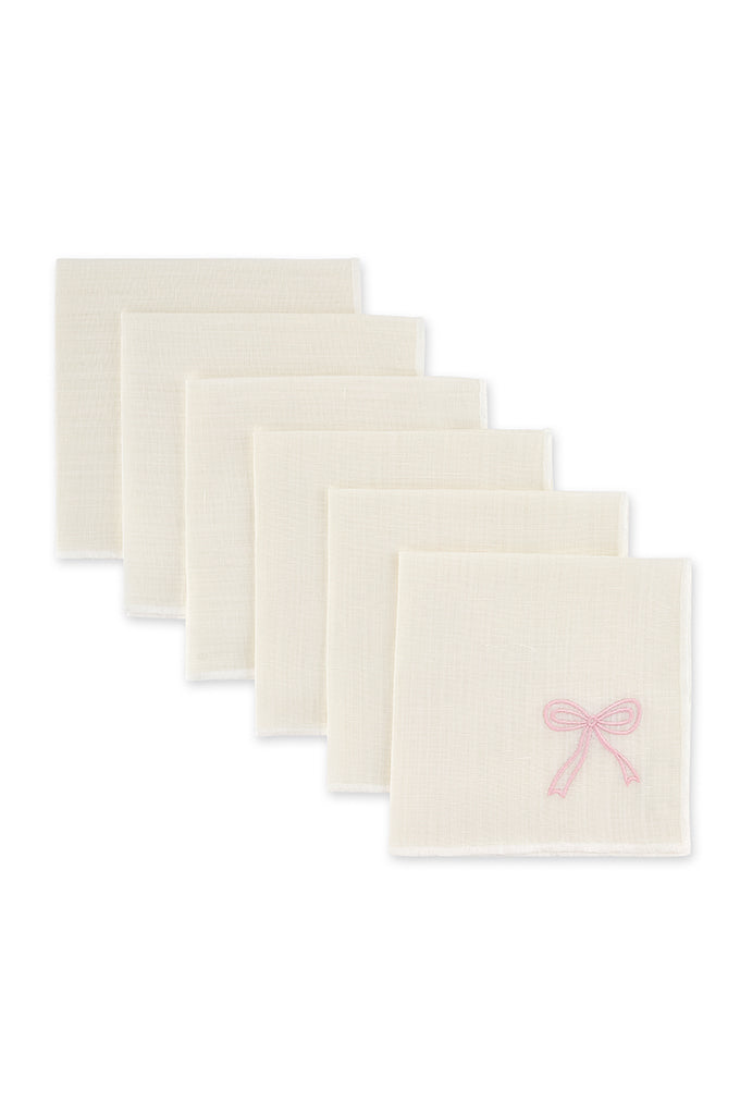 Pink Jollie Bow Napkin - Set