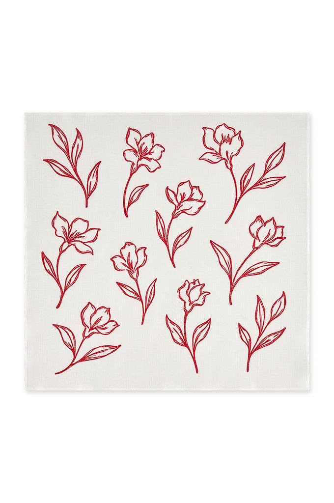 Red Camilia Napkin - Single