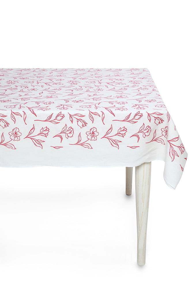 Red Camilia Tablecloth
