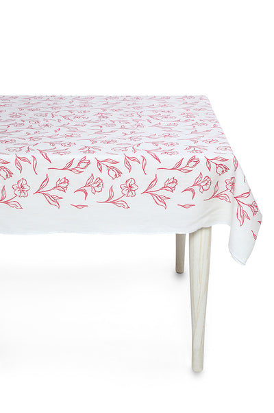 Red Camilia Tablecloth