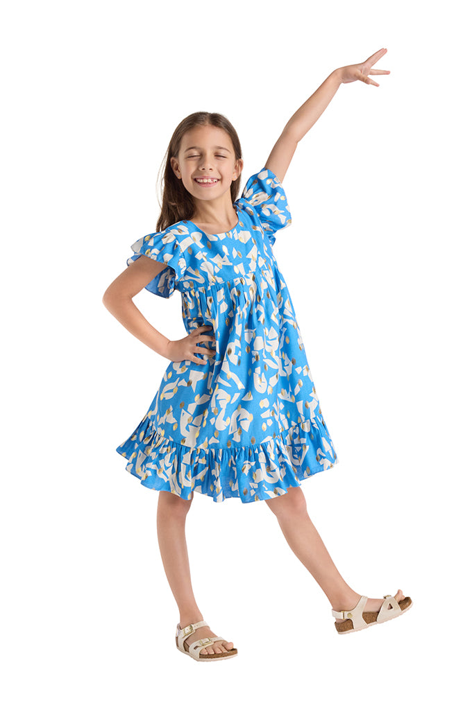 Blue Bella Ruffle Dress Lb