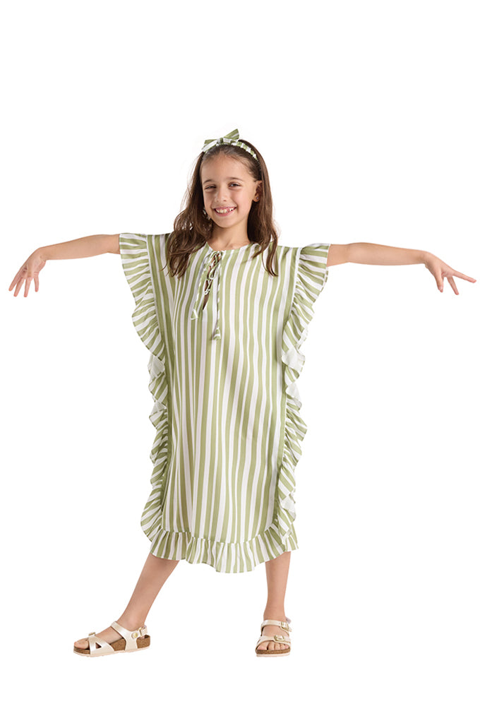 Green Raya  Kaftan Lb