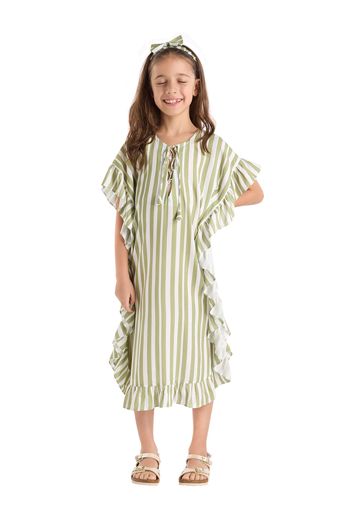 Green Raya  Kaftan Lb