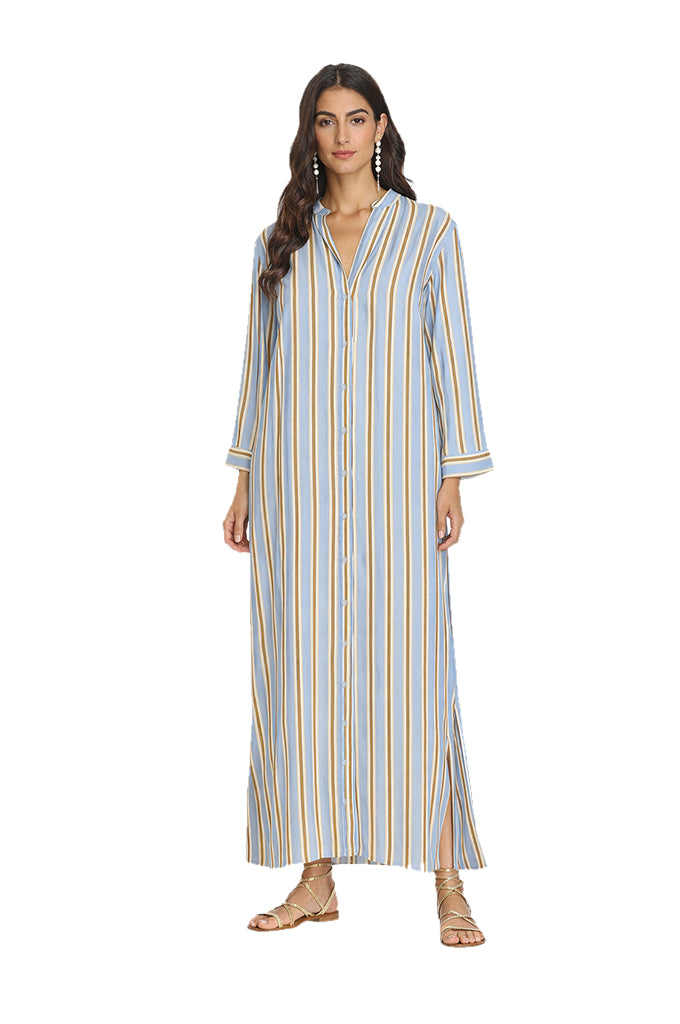 Blue Striped Medio Kaftan