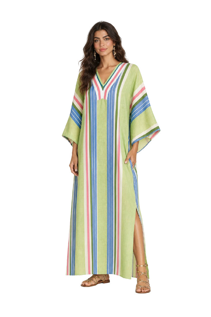 Green Columbia Maxi Kaftan