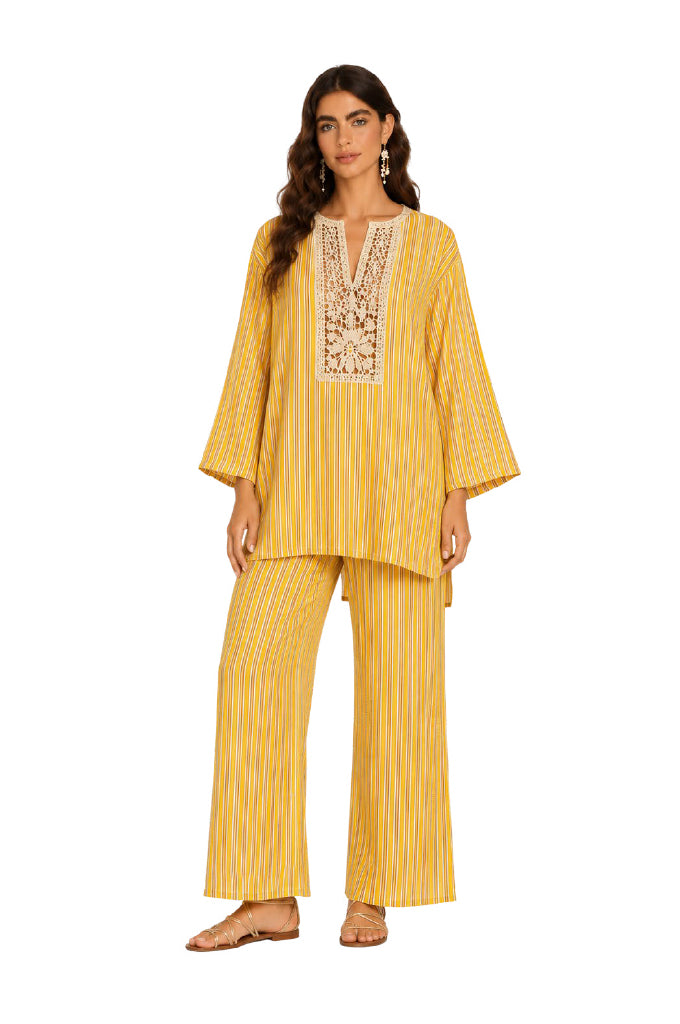 Yellow Striped Pants