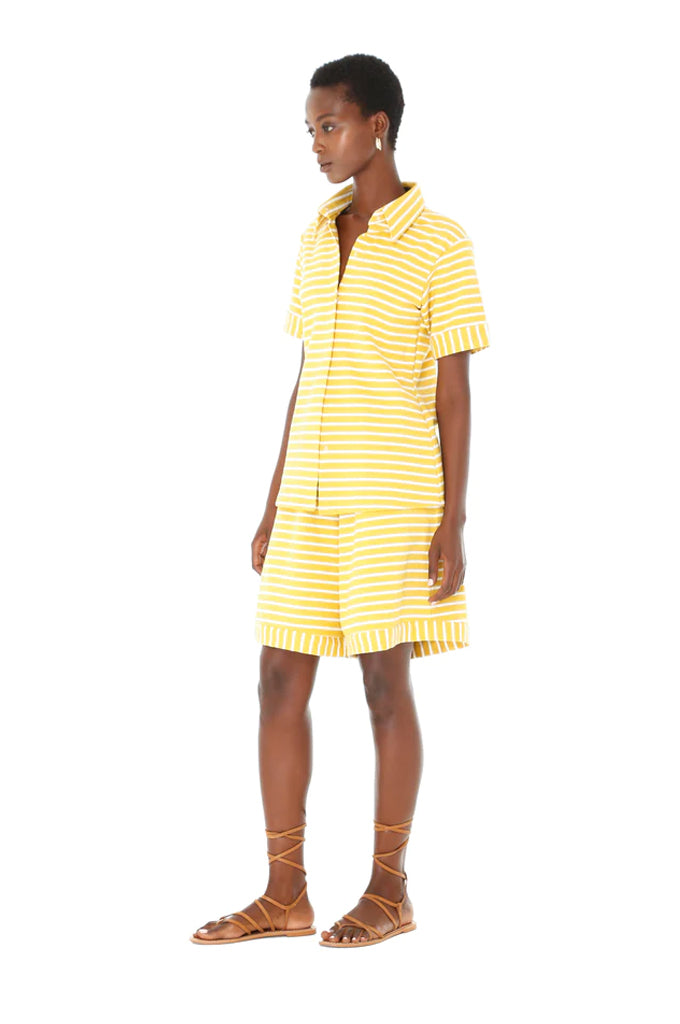 Yellow Striped Knit Shirt
