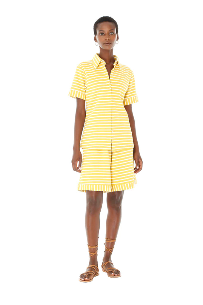 Yellow Striped Knit Shirt