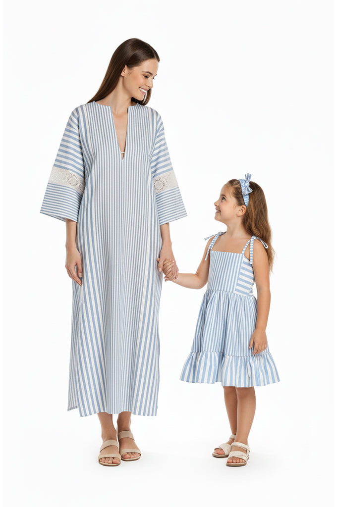 Blue Capri Ruffle Dress Lb