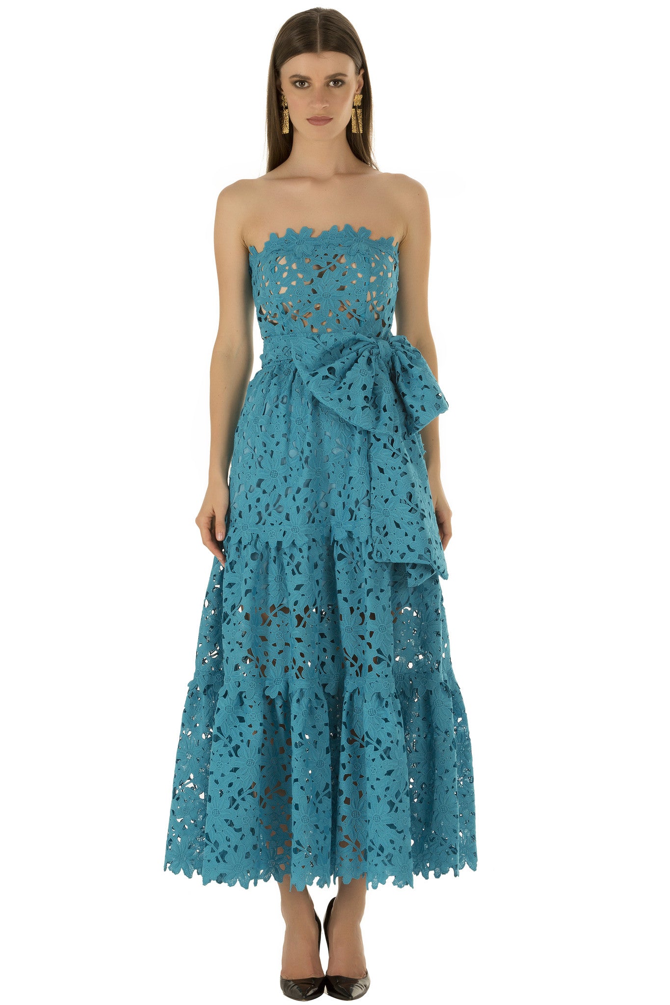 Blue Lace Crochet Prairie Dress
