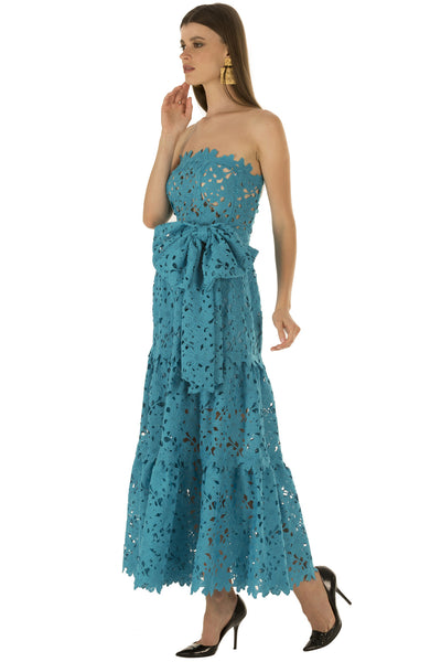 Blue Lace Crochet Prairie Dress