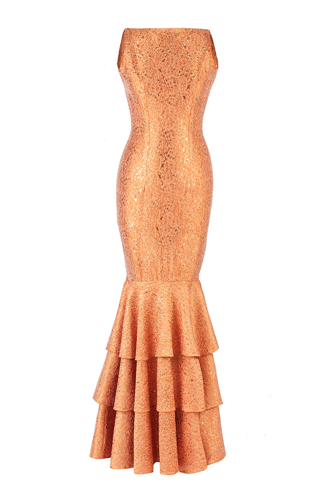 Marigold Double Ruffle Gown